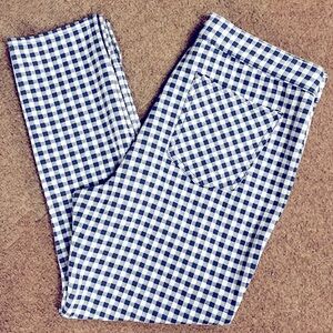 Nordstrom Checkered Pull-On Cropped Pants